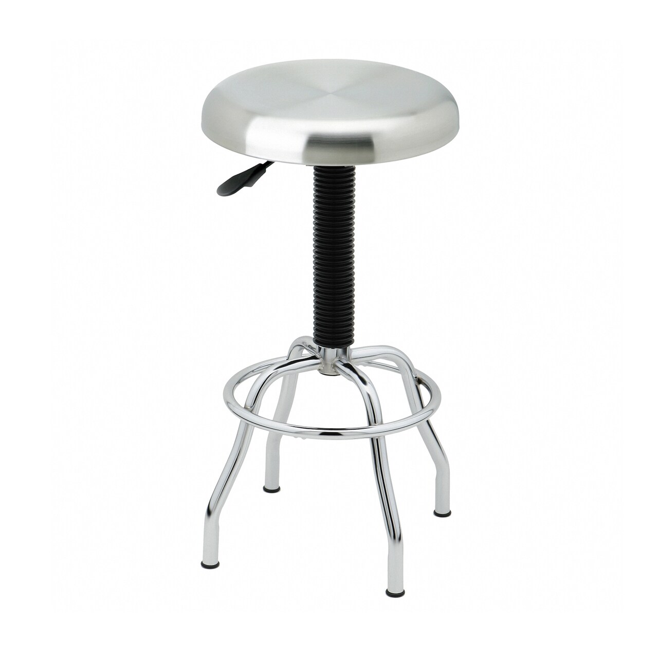 Seville Classics Stainless Steel Seat Pneumatic Adjustable Work Stool